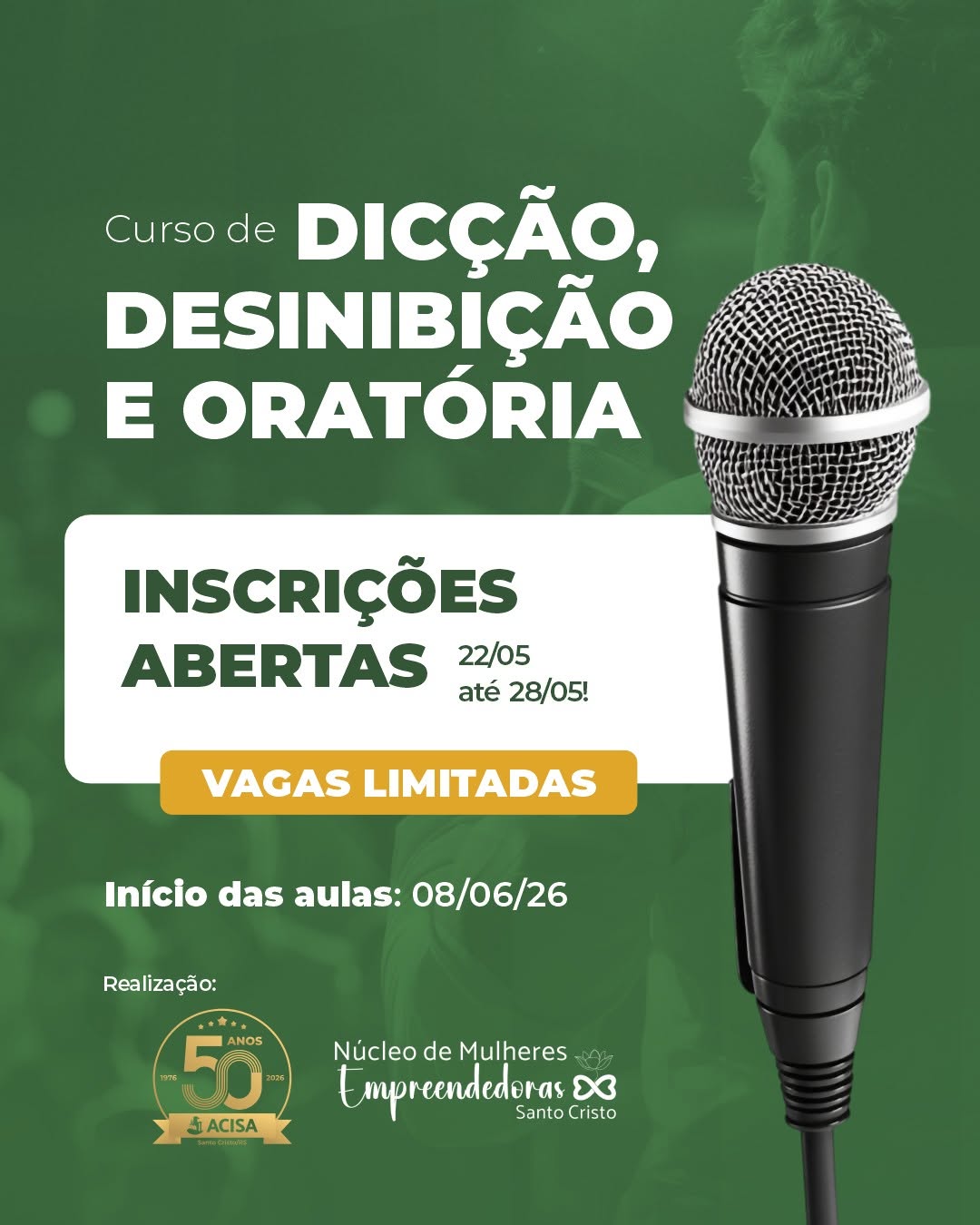 Curso de Dicção, Desinibição e Oratória