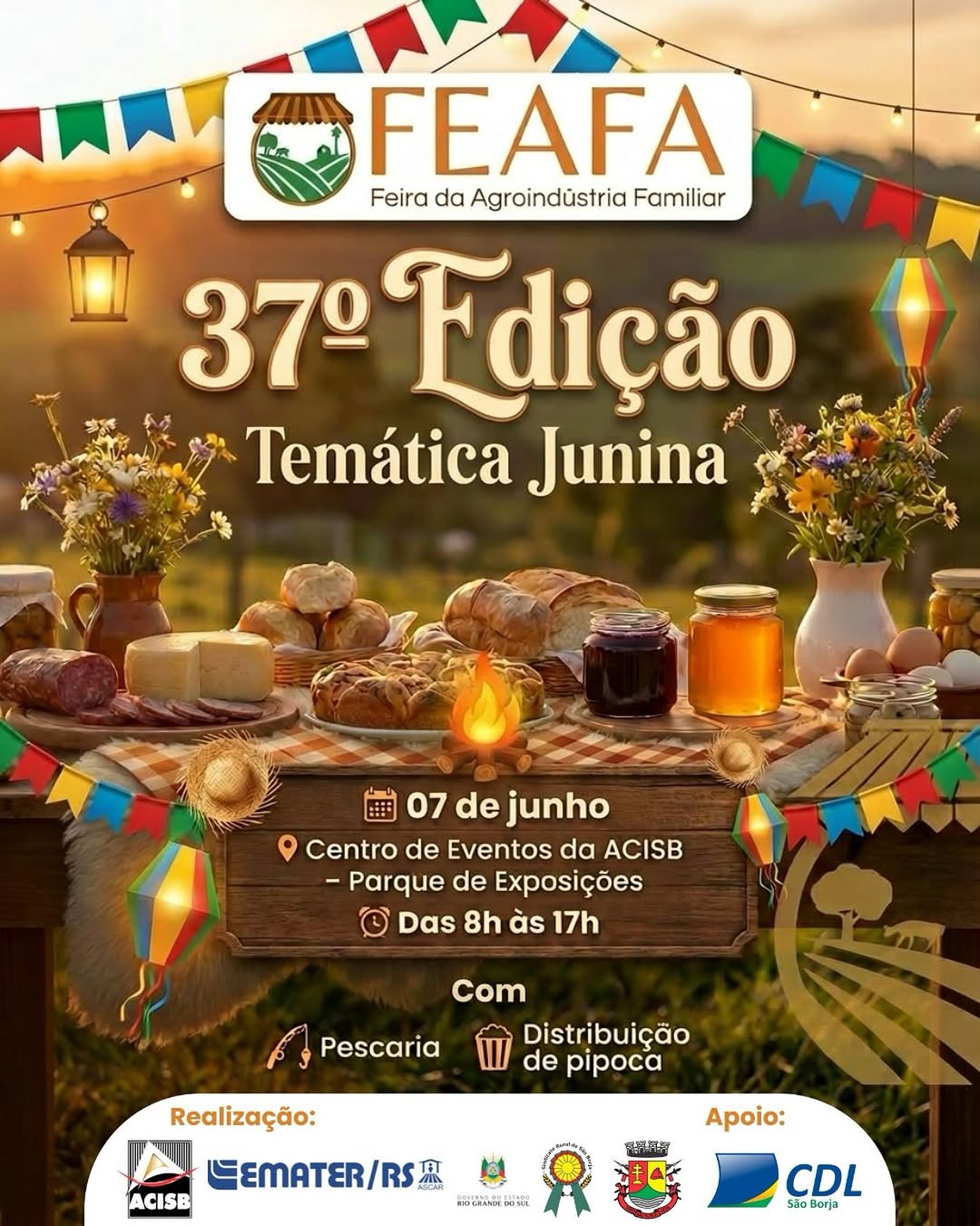 37ª FEAFA - Feira da Agroindústria Familiar (Temática Junina)