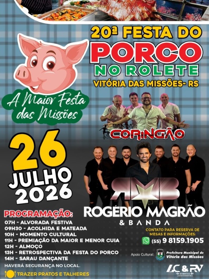 20ª Festa do Porco no Rolete - Vitória das Missões