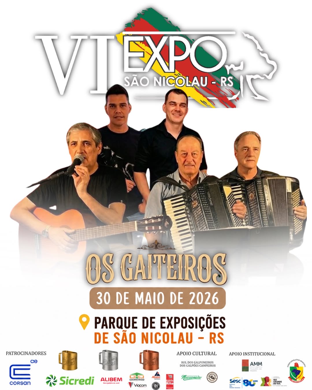 Os Gaiteiros na VI Expo São Nicolau - RS