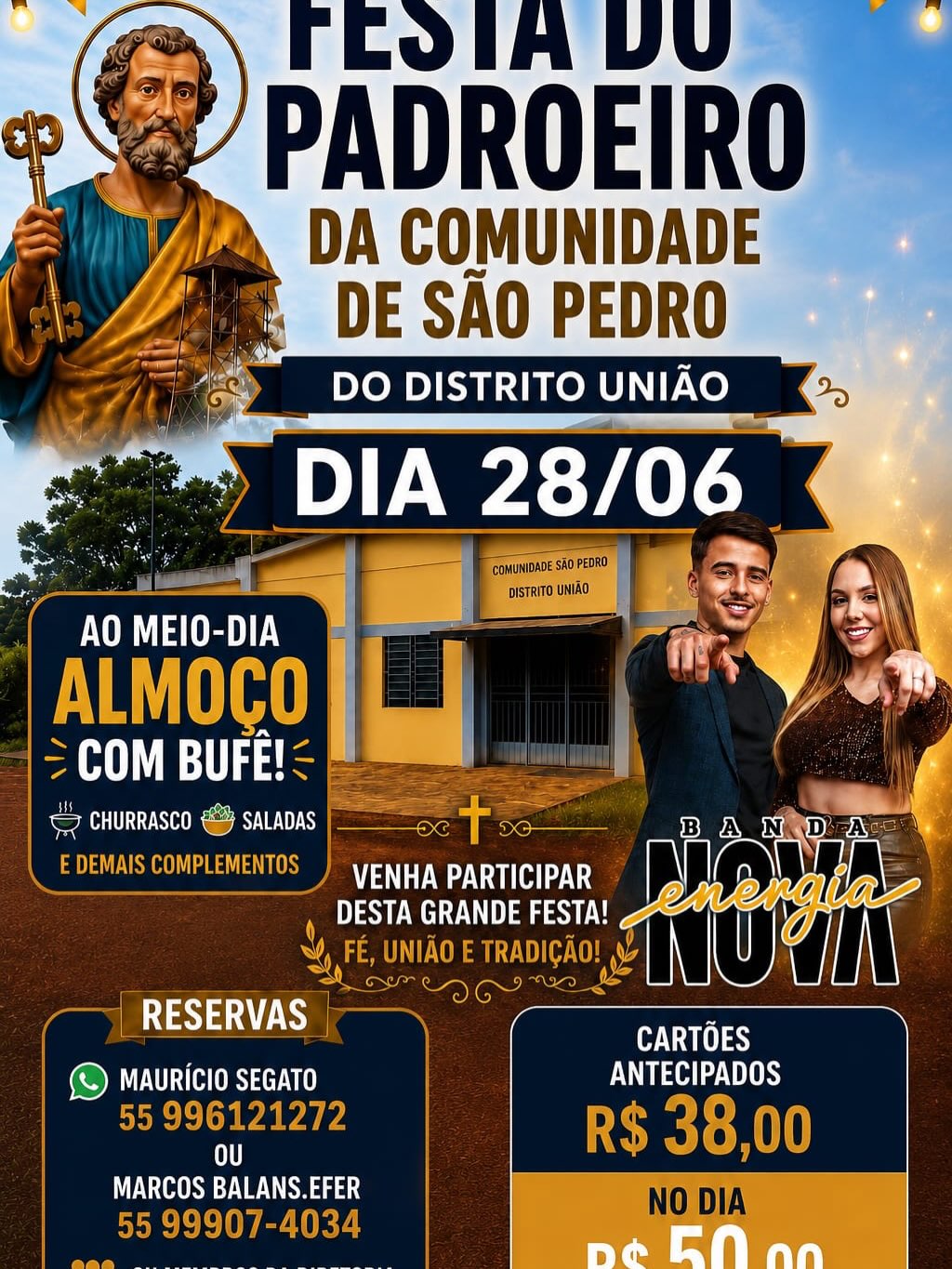 Festa do Padroeiro da Comunidade de São Pedro - Distrito União