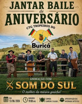 Jantar Baile de Aniversário - CTG Tropeiros do Buricá