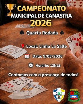 Campeonato Municipal de Canastra 2026 - Quarta Rodada