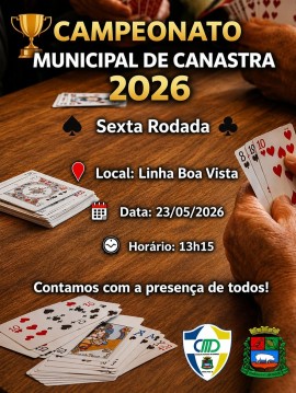 Campeonato Municipal de Canastra 2026 - Sexta Rodada