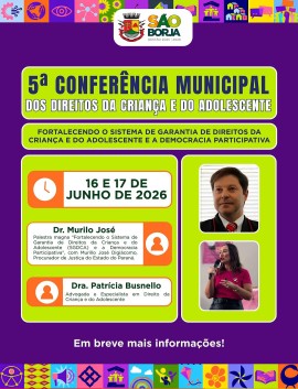 5ª Conferência Municipal dos Direitos da Criança e do Adolescente