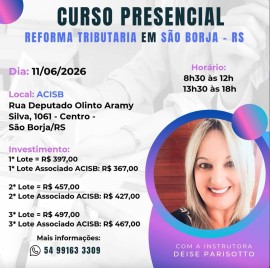 Curso Presencial: Reforma Tributária - São Borja/RS