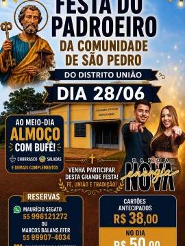 Festa do Padroeiro da Comunidade de São Pedro - Distrito União