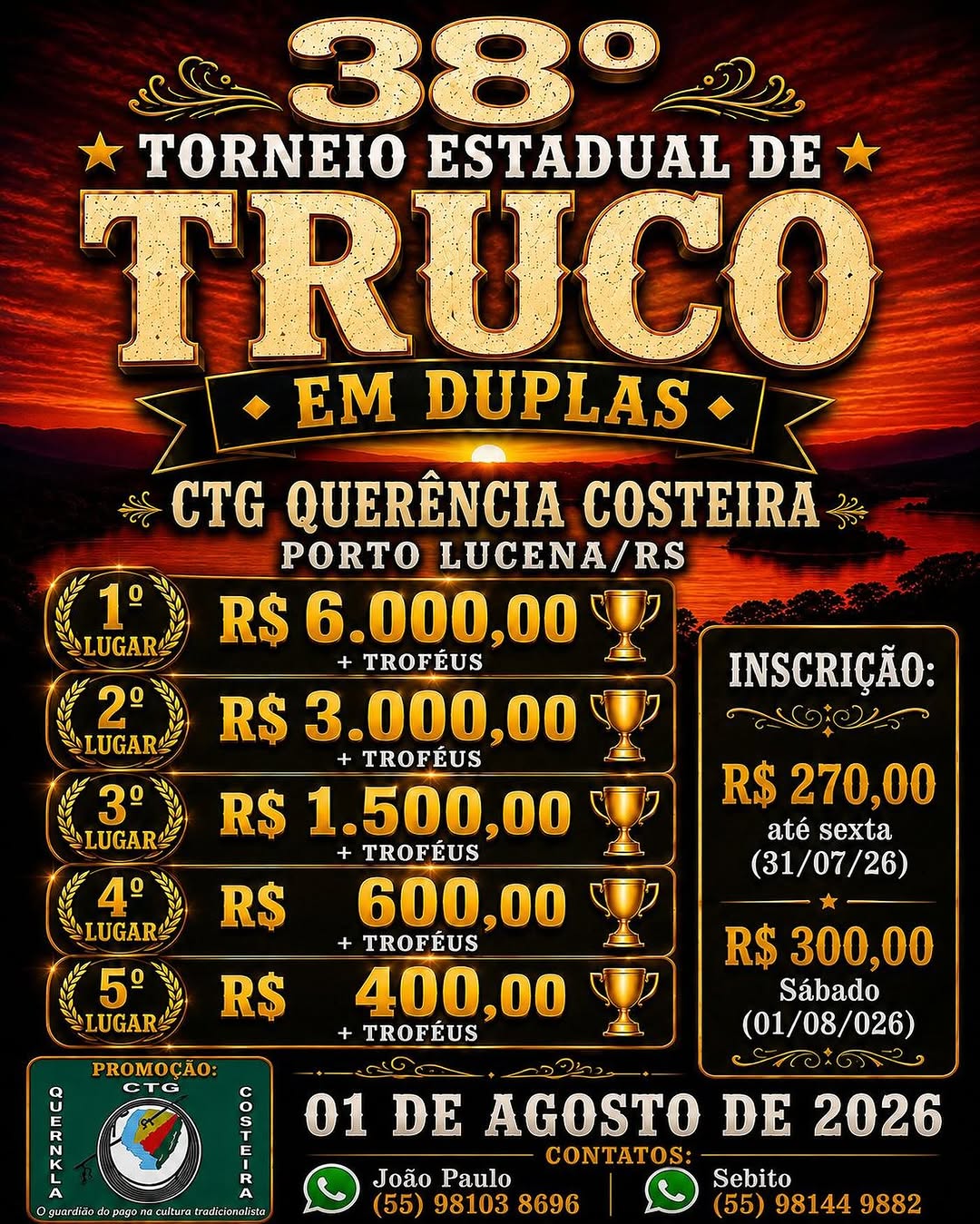 38º Torneio Estadual de Truco em Duplas