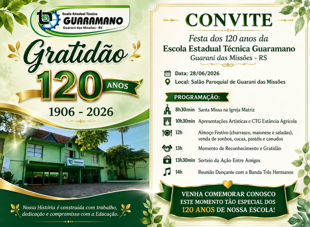 Festa dos 120 anos da Escola Estadual Técnica Guaramano