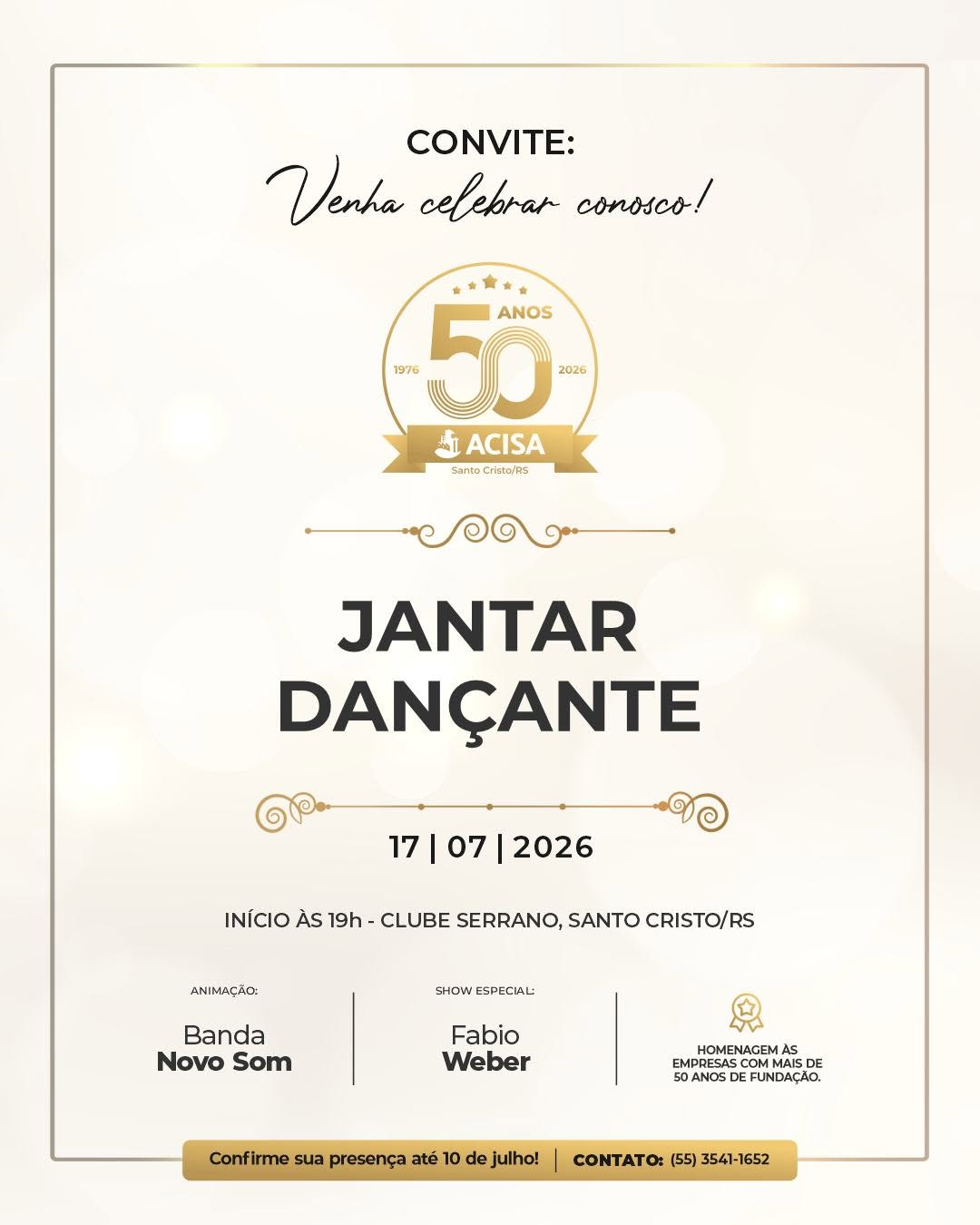 Jantar Dançante - 50 Anos ACISA