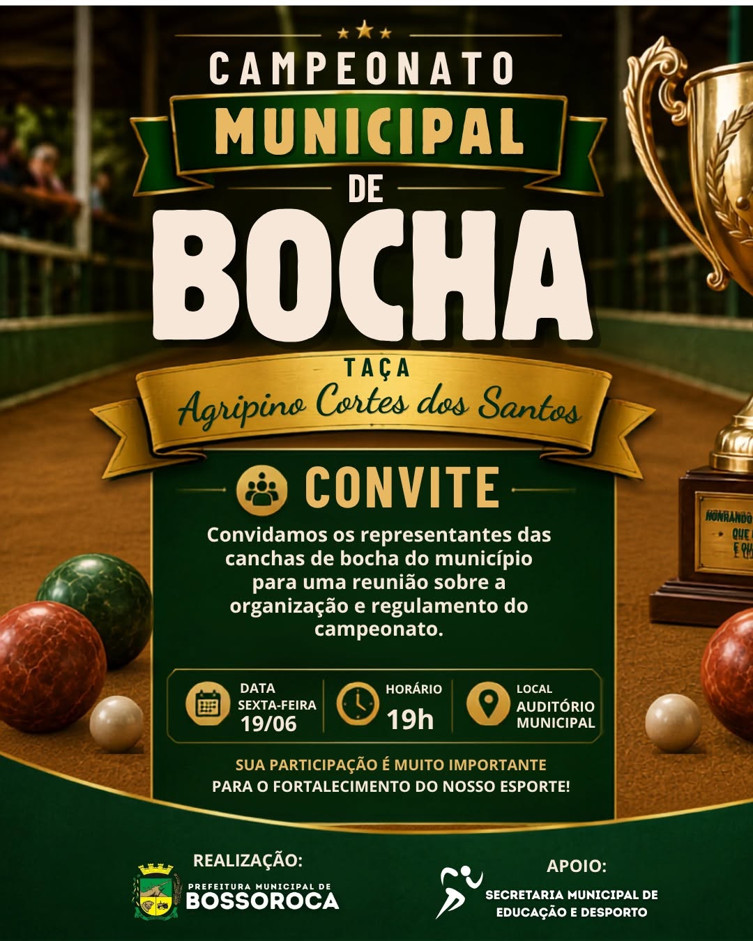 Reunião de Organização - Campeonato Municipal de Bocha 