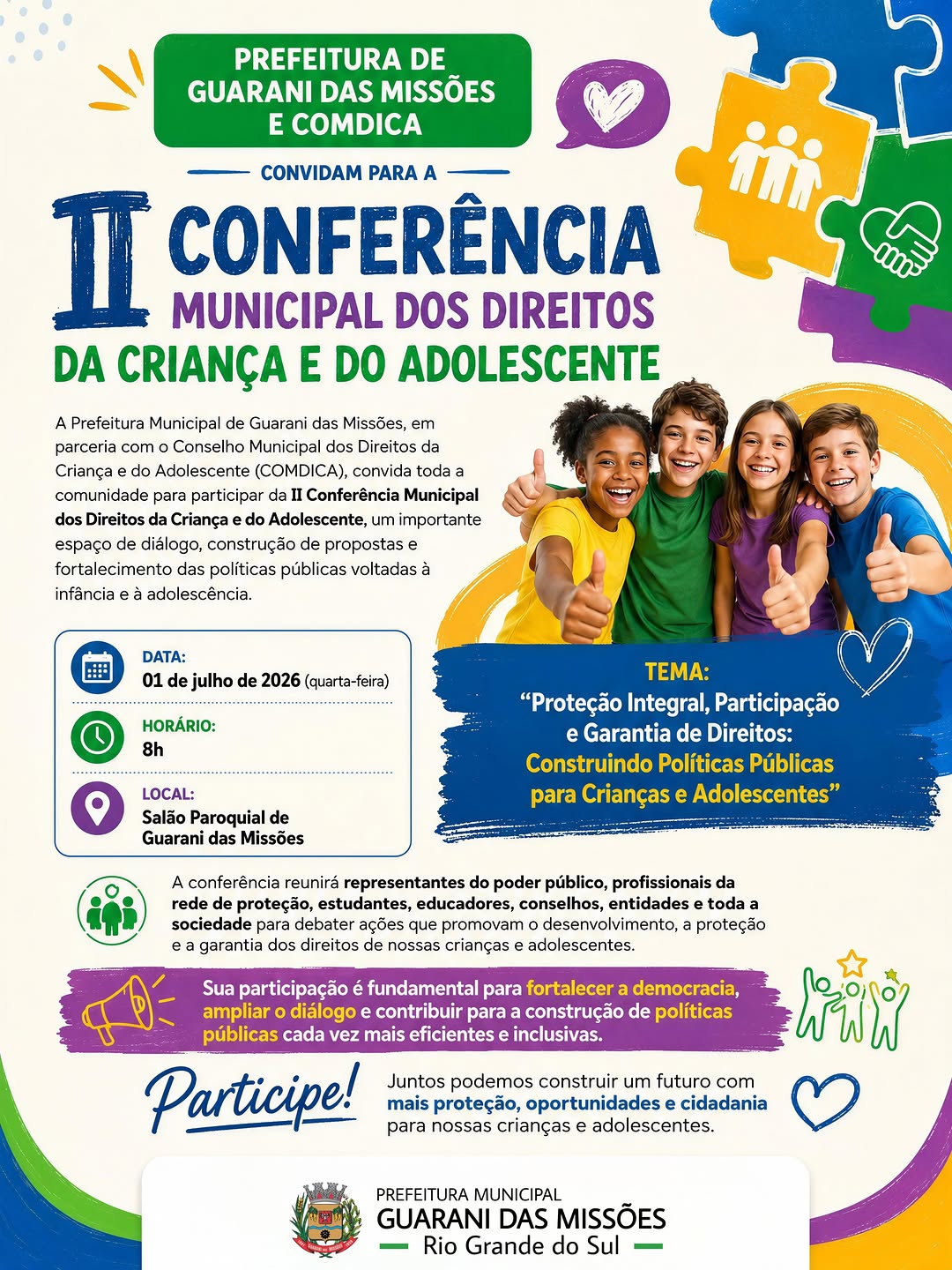 II Conferência Municipal dos Direitos da Criança e do Adolescente