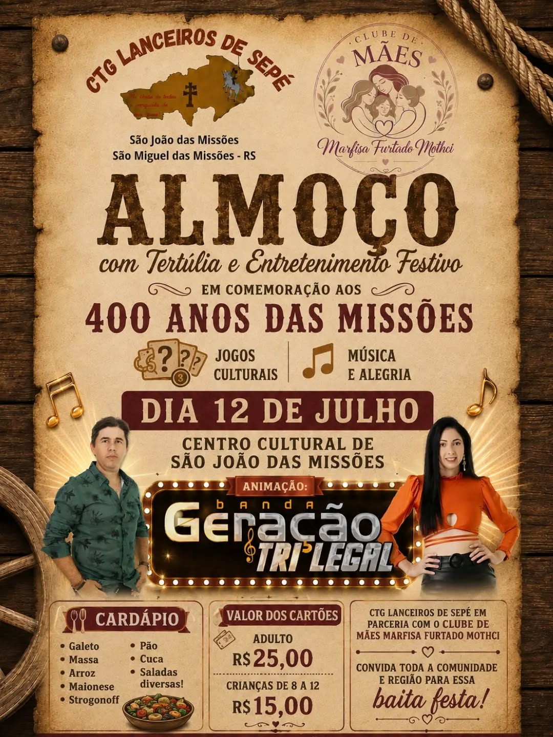 Almoço em Comemoração aos 400 Anos das Missões