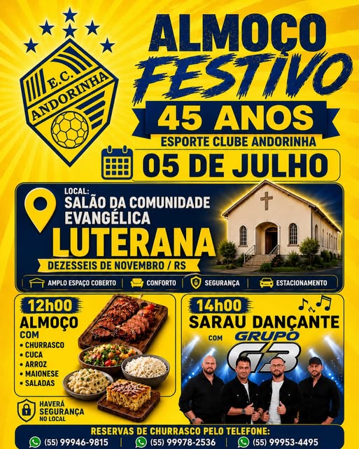 Almoço Festivo - 45 Anos Esporte Clube Andorinha