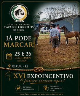 XVI Expoincentivo - Núcleo de Criadores de Cavalos Crioulos de Giruá