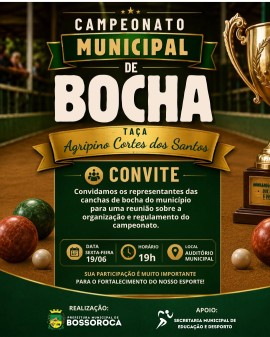 Reunião de Organização - Campeonato Municipal de Bocha 