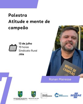 Palestra Atitude e Mente de Campeão - Ronan Mairesse