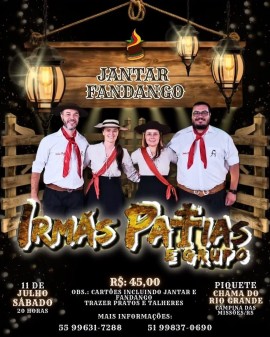 Jantar Fandango - Irmãs Patias e Grupo