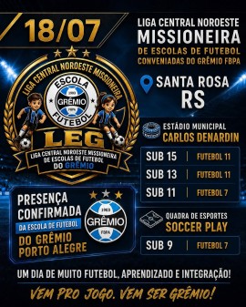 Liga Central Noroeste Missioneira - Escolas de Futebol Conveniadas do Grêmio FBPA