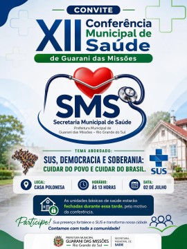 XII Conferência Municipal de Saúde de Guarani das Missões