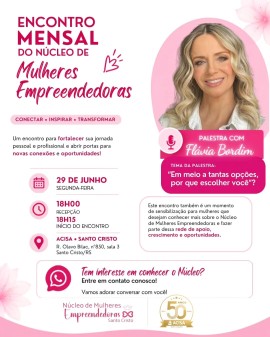 Encontro Mensal do Núcleo de Mulheres Empreendedoras