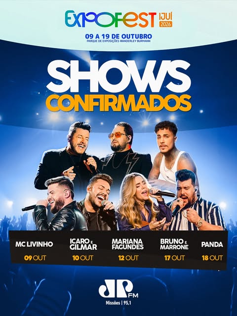 Expofest Ijuí 2026 - Shows Confirmados