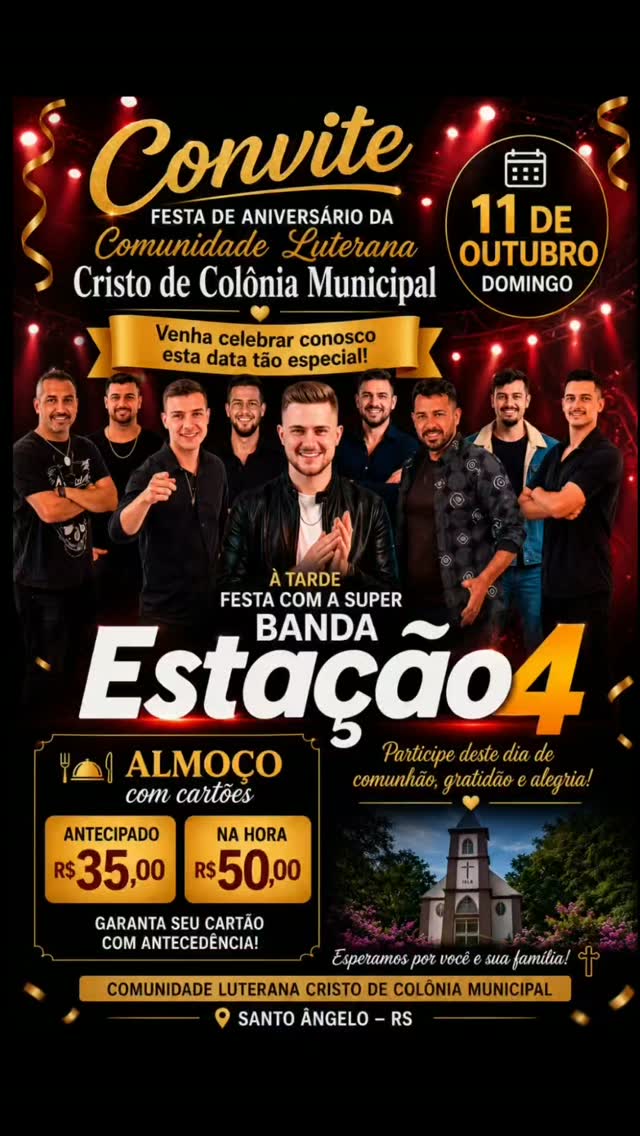 Festa de Aniversário da Comunidade Luterana Cristo de Colônia Municipal