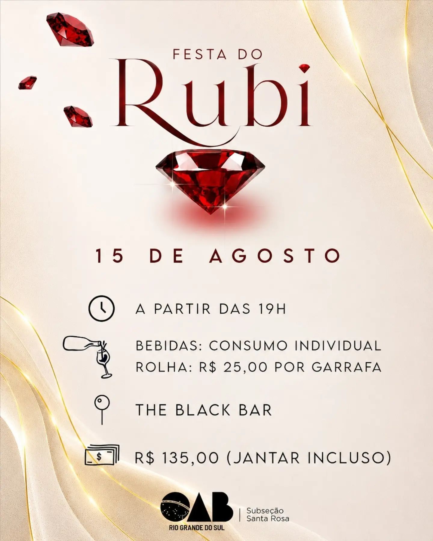 Festa do Rubi - OAB Subseção Santa Rosa 2026