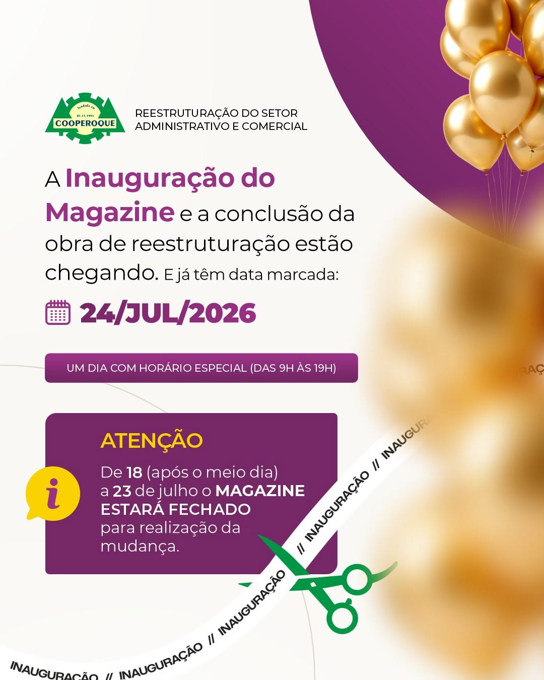 Inauguração do Magazine Cooperoque