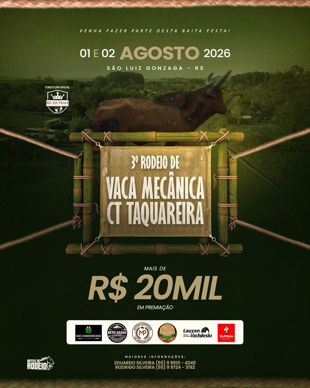 3º Rodeio de Vaca Mecânica CT Taquareira