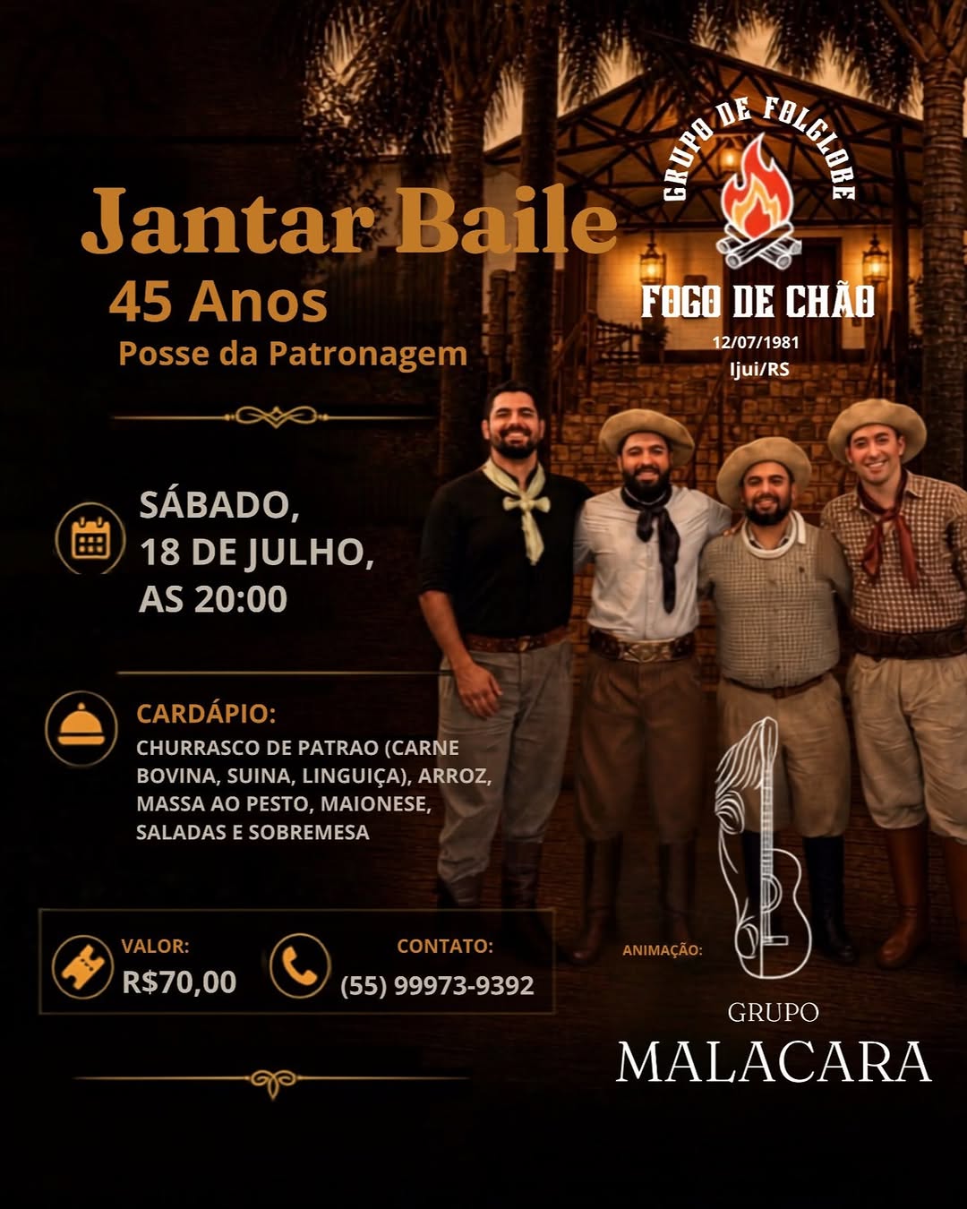 Jantar Baile 45 Anos - Fogo de Chão