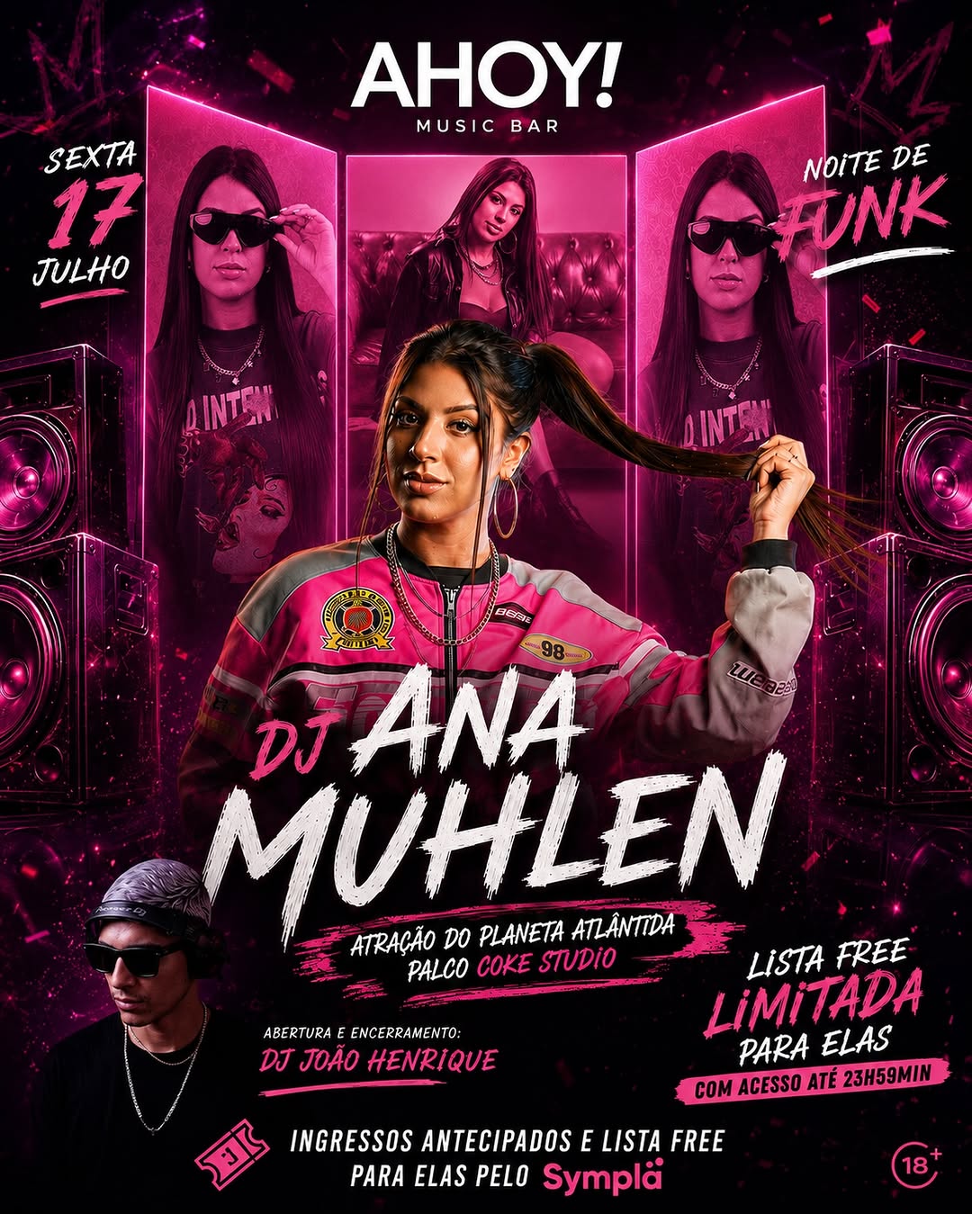 Noite de Funk com DJ Ana Muhlen - Ahoy! Music Bar