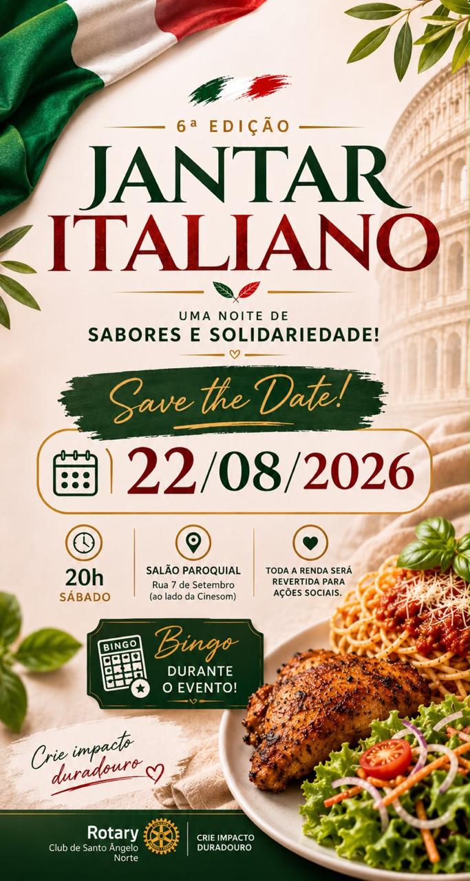 6ª Edição Jantar Italiano