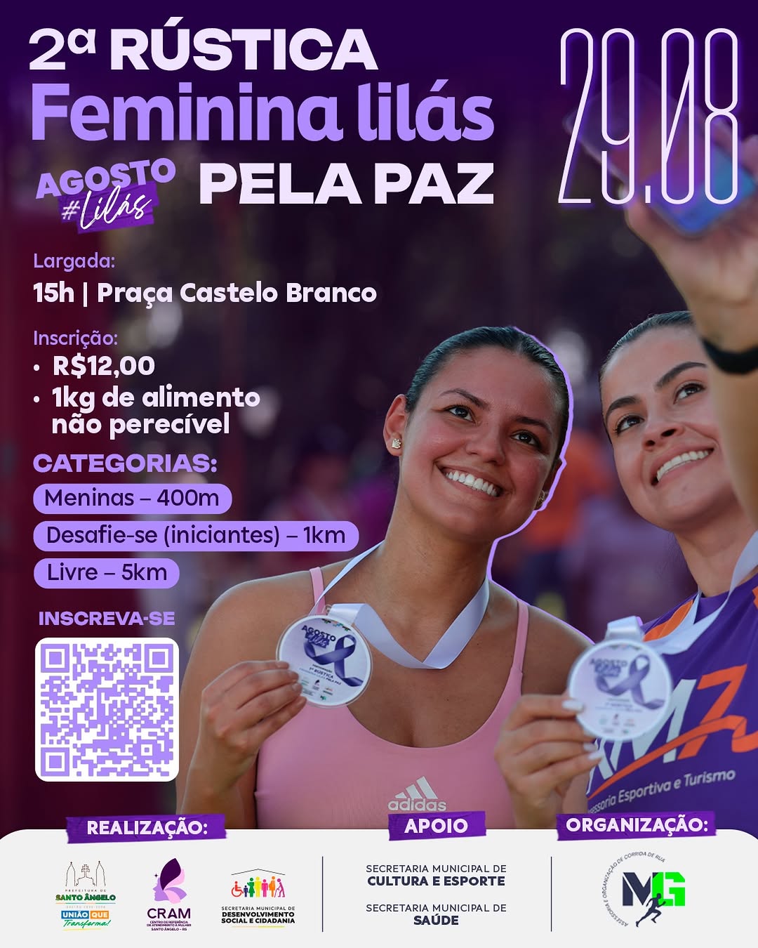 2ª Rústica Feminina Lilás pela Paz