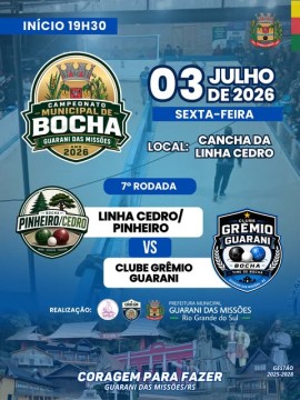Campeonato Municipal de Bocha 2026 - 7ª Rodada