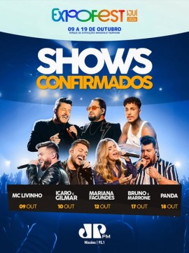 Expofest Ijuí 2026 - Shows Confirmados