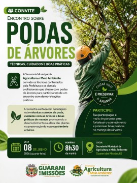 Encontro sobre Podas de Árvores - Técnicas, Cuidados e Boas Práticas