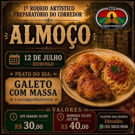 Almoço do 1º Rodeio Artístico Preparatório do Corredor