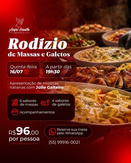 Rodízio de Massas e Galetos