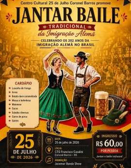 Jantar Baile Tradicional da Imigração Alemã