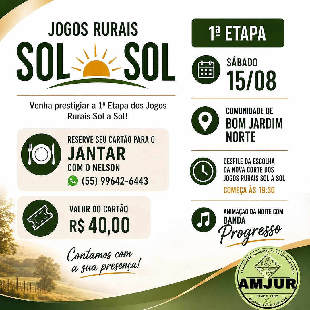 Jogos Rurais Sol a Sol - 1ª Etapa