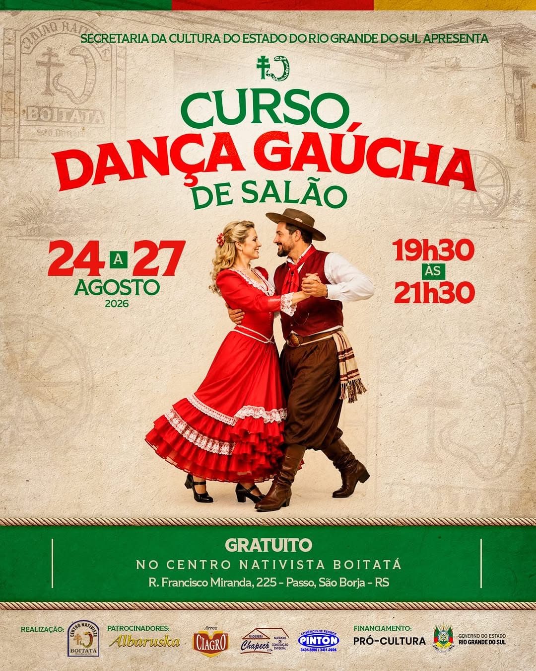 Curso de Dança Gaúcha de Salão