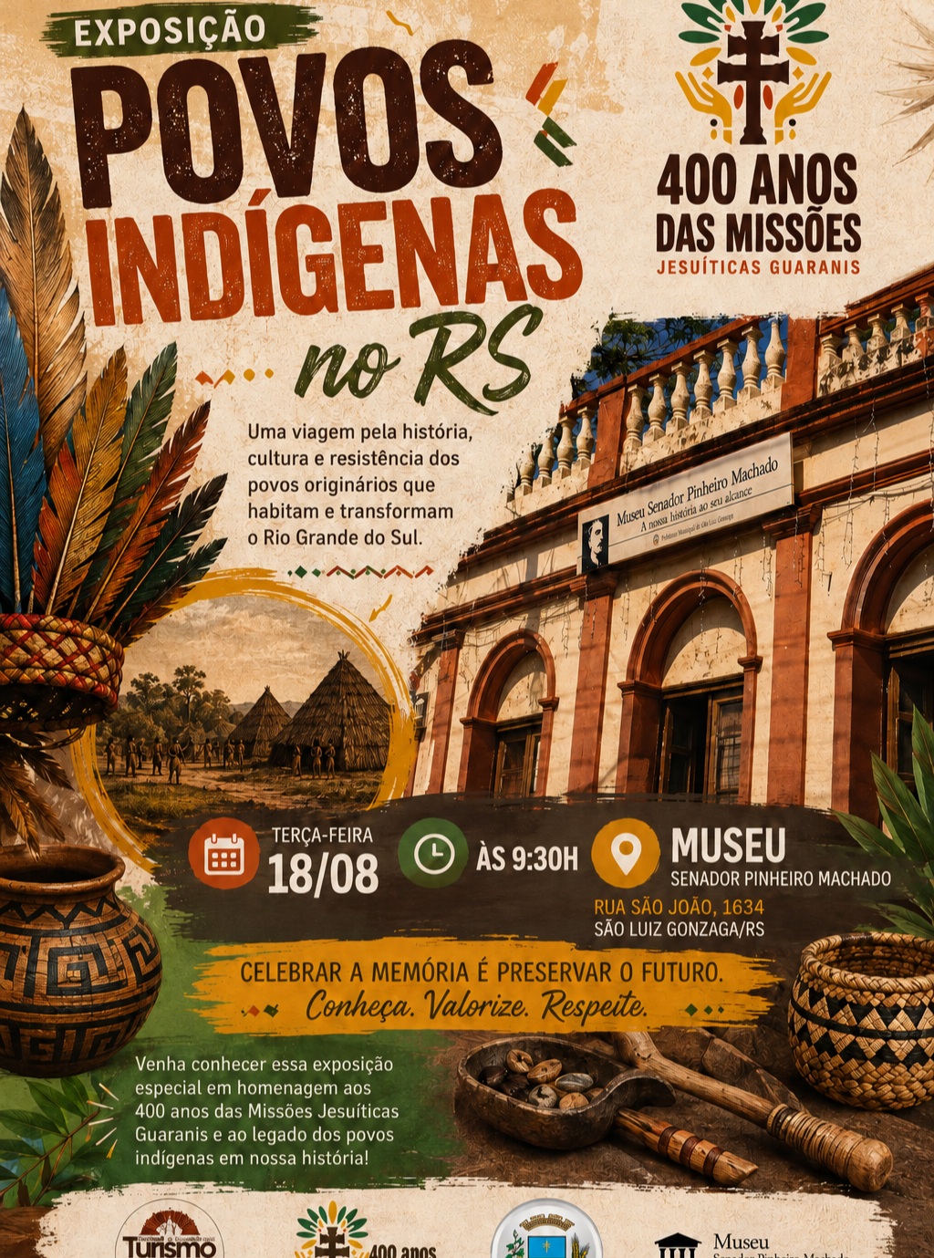 Exposição Povos Indígenas no RS