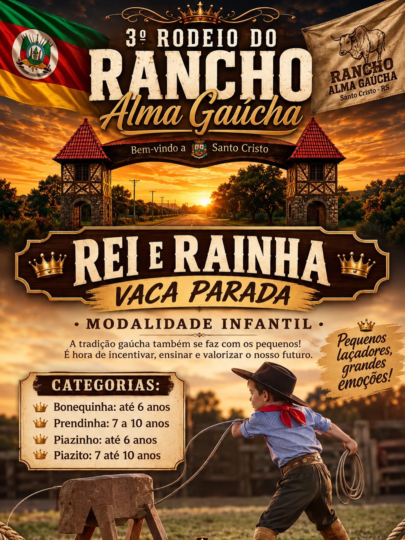 3º Rodeio do Rancho Alma Gaúcha - Rei e Rainha (Vaca Parada)