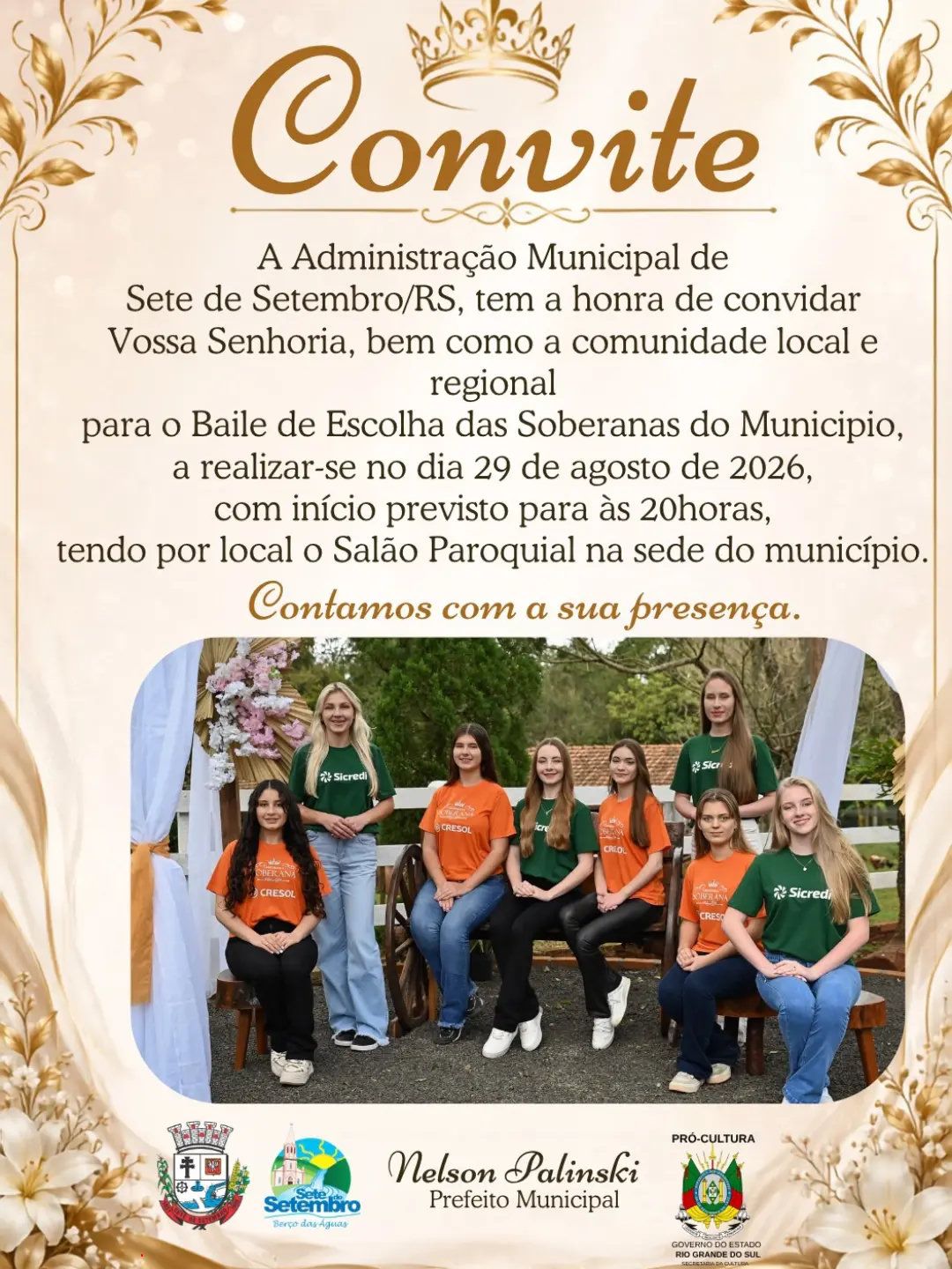 Baile de Escolha das Soberanas do Município - Sete de Setembro/RS