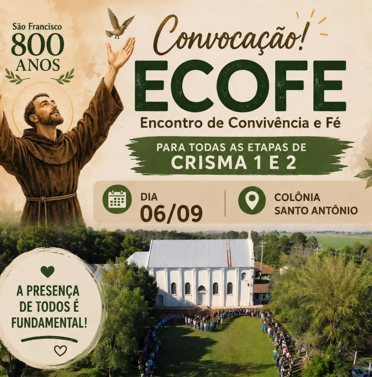 Convocação! ECOFE - Encontro de Convivência e Fé