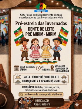 Pré-estreia das Invernadas - Dente de Leite, Pré Mirim e Mirim