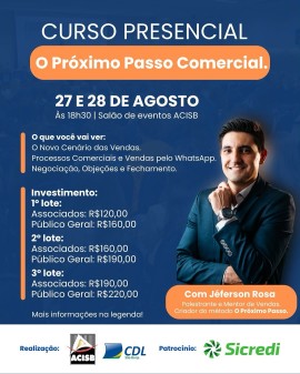 Curso Presencial: O Próximo Passo Comercial