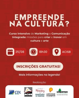 Empreende na Cultura? - Curso Intensivo de Marketing e Comunicação Integrada