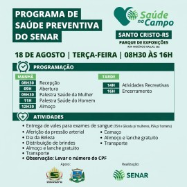 Programa de Saúde Preventiva do SENAR - Saúde no Campo